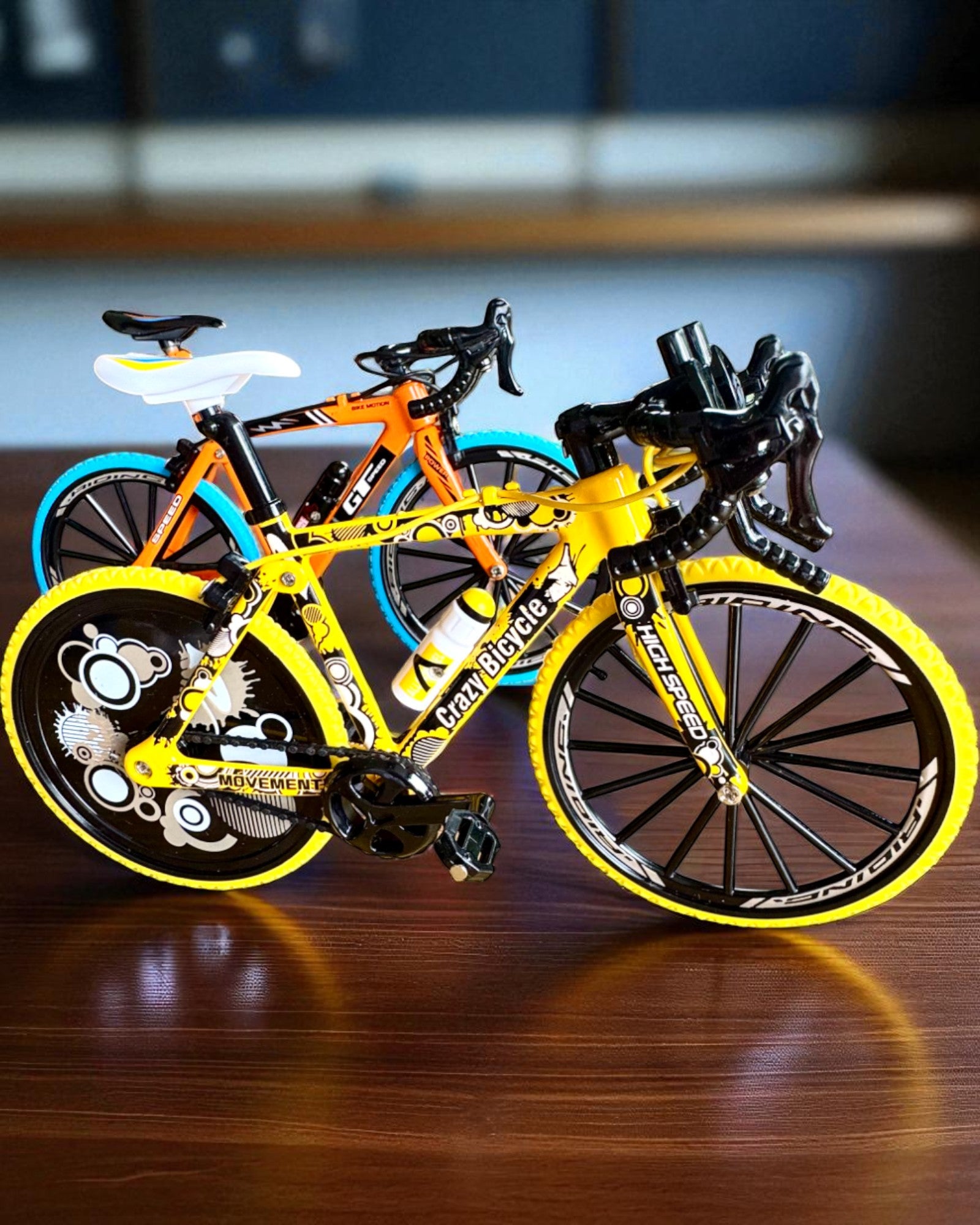 Miniature Metal Model Collectible Bicycle "Speed Rider 1.2" – personalization with engraving for a gift, 2 color variants