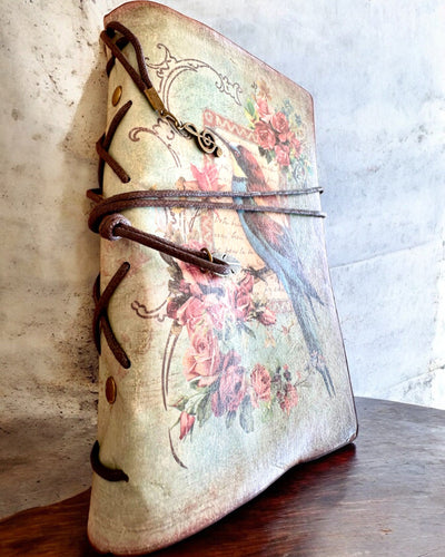 Vintage Memoire Notebook with personalized engraving - 3 designs to choose from, gift notebook