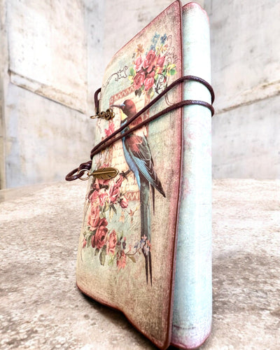 Vintage Memoire Notebook with personalized engraving - 3 designs to choose from, gift notebook