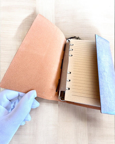 Vintage Memoire Notebook with personalized engraving - 3 designs to choose from, gift notebook