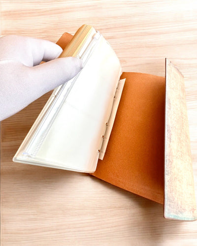 Vintage Memoire Notebook with personalized engraving - 3 designs to choose from, gift notebook