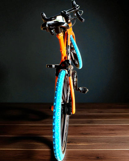Miniature Metal Model Collectible Bicycle "Speed Rider 1.2" – personalization with engraving for a gift, 2 color variants