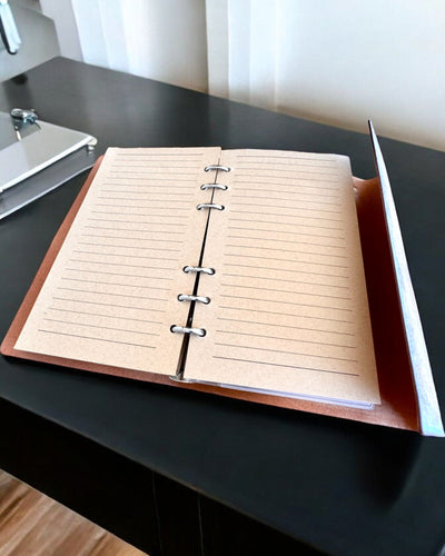 Vintage Memoire Notebook with personalized engraving - 3 designs to choose from, gift notebook