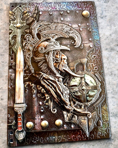 Chronicle of a Warrior Notebook with Knight Theme, notebook with customizable engraving as a gift