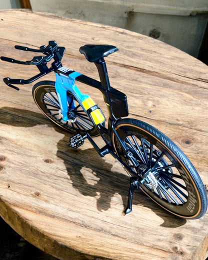 Miniature Triathlon Bicycle Model "SpeedStorm 1.2" personalization with engraving as a gift