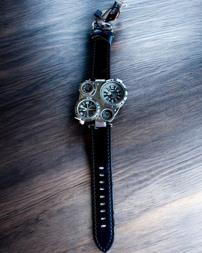 Survival Watch "Explorer 4in1", customizable with engraving for a gift