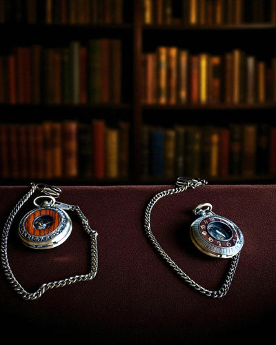 Pocket Watch "Veritas Tempus" – mechanical timepiece with engraving option for a gift, 2 variants to choose from