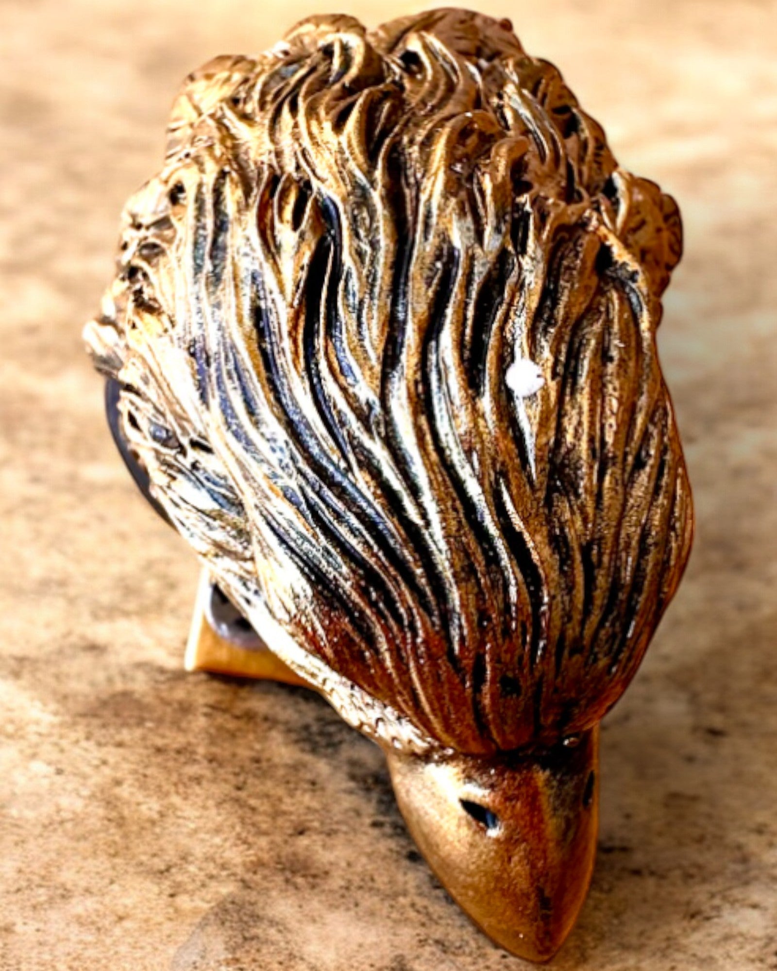 Eagle Head Figurine Büffel Warden – in Elegant Tailcoat with Engraving Option for Gift