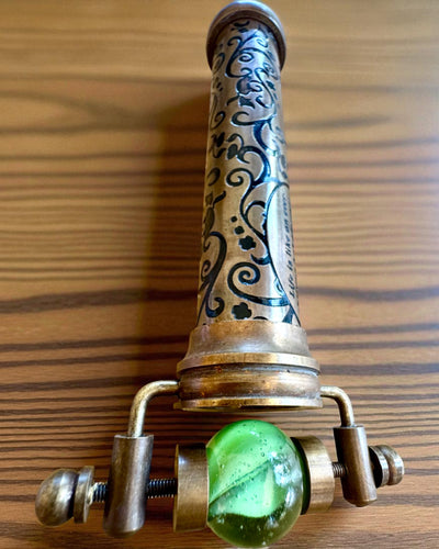 Kaleidoscope Vintage "Emerald Dreams", 15 cm – handcrafted, customizable with engraving for a gift