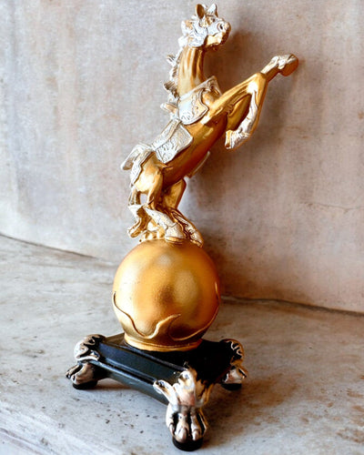 Elegant "Golden Steed" Statuette - with engraving option for a gift