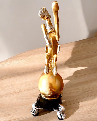 Elegant "Golden Steed" Statuette - with engraving option for a gift