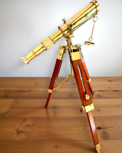 Celestial Telescope on Wooden Stand 41 cm, personalization with engraving available as a gift
