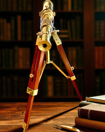 Celestial Telescope on Wooden Stand 41 cm, personalization with engraving available as a gift