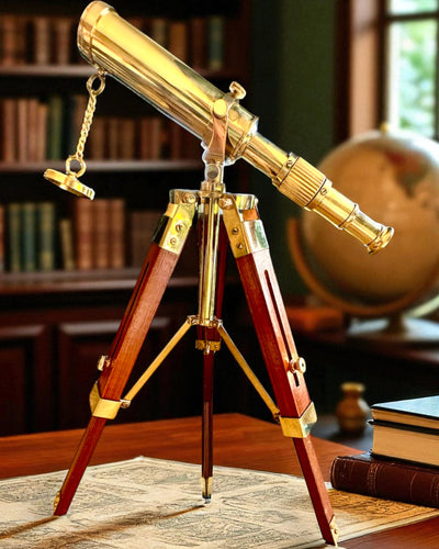 Celestial Telescope on Wooden Stand 41 cm, personalization with engraving available as a gift