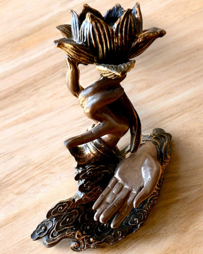 Mystical Hand, Incense Burner, Incense Holder with Flow, personalization with engraving available for gift