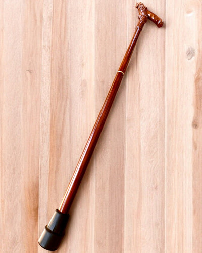 Walking Cane 'King of the Jungle', wooden, customizable with engraving