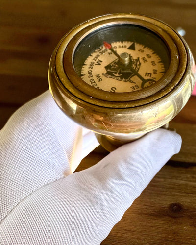 Navigator's Cane 2.0 with a compass and hidden telescope, customizable with engraving for a gift