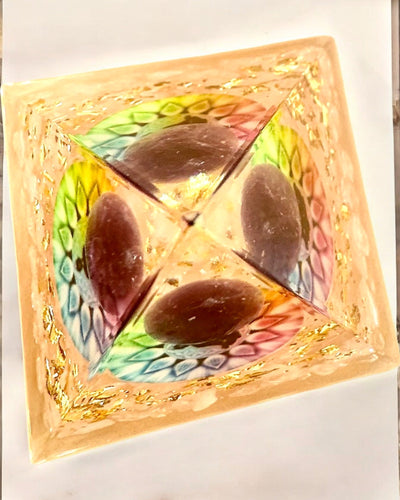 Orgonite Energy Pyramid "Harmony of Light" - Crystal, as a gift