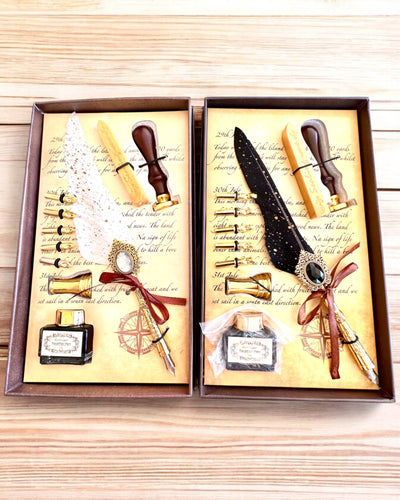 "Elegance in Practice" Calligraphy Set with Engraving Option, as a gift. 2 color variants to choose from.