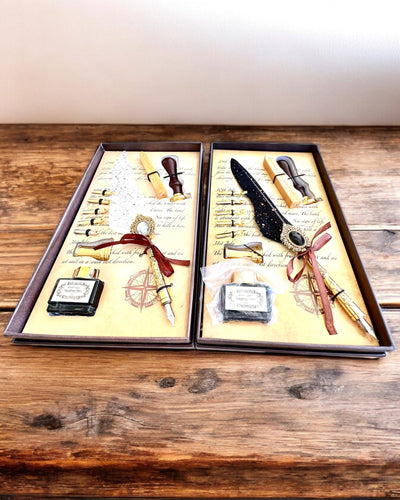 "Elegance in Practice" Calligraphy Set with Engraving Option, as a gift. 2 color variants to choose from.