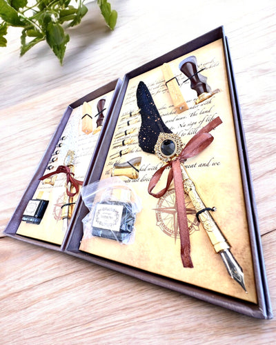 "Elegance in Practice" Calligraphy Set with Engraving Option, as a gift. 2 color variants to choose from.