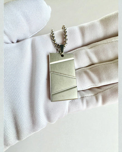 Men's Necklace Dog Tag "SteelVision" – stainless steel, 15 variants, personalization with engraving