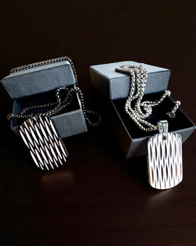 Men's Necklace Dog Tag "SteelVision" – stainless steel, 15 variants, personalization with engraving