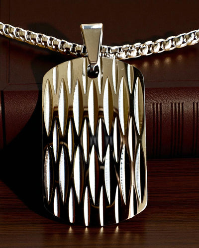 Men's Necklace Dog Tag "SteelVision" – stainless steel, 15 variants, personalization with engraving