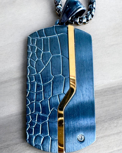 Men's Necklace Dog Tag "SteelVision" – stainless steel, 15 variants, personalization with engraving