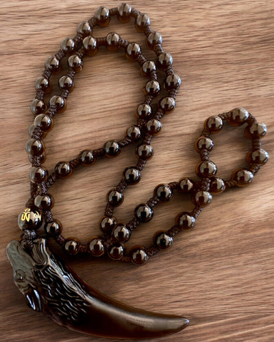 Jade Wolf Tooth - Amulet of Strength and Protection, customizable with engraving for a gift