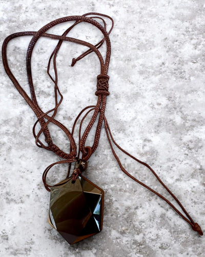 Black Obsidian "Star of David" Amulet, customizable with engraving for a gift