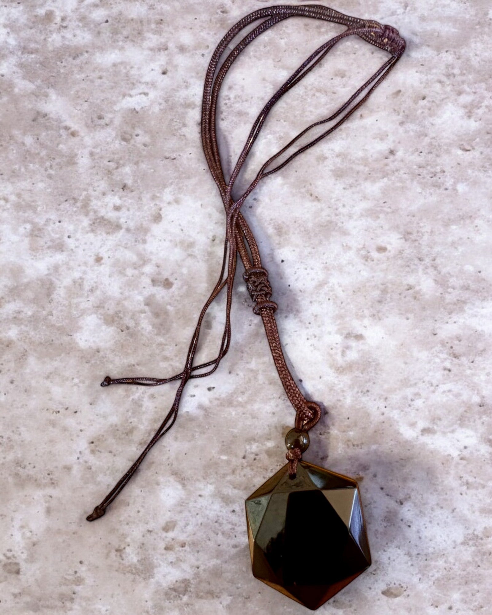 Black Obsidian "Star of David" Amulet, customizable with engraving for a gift