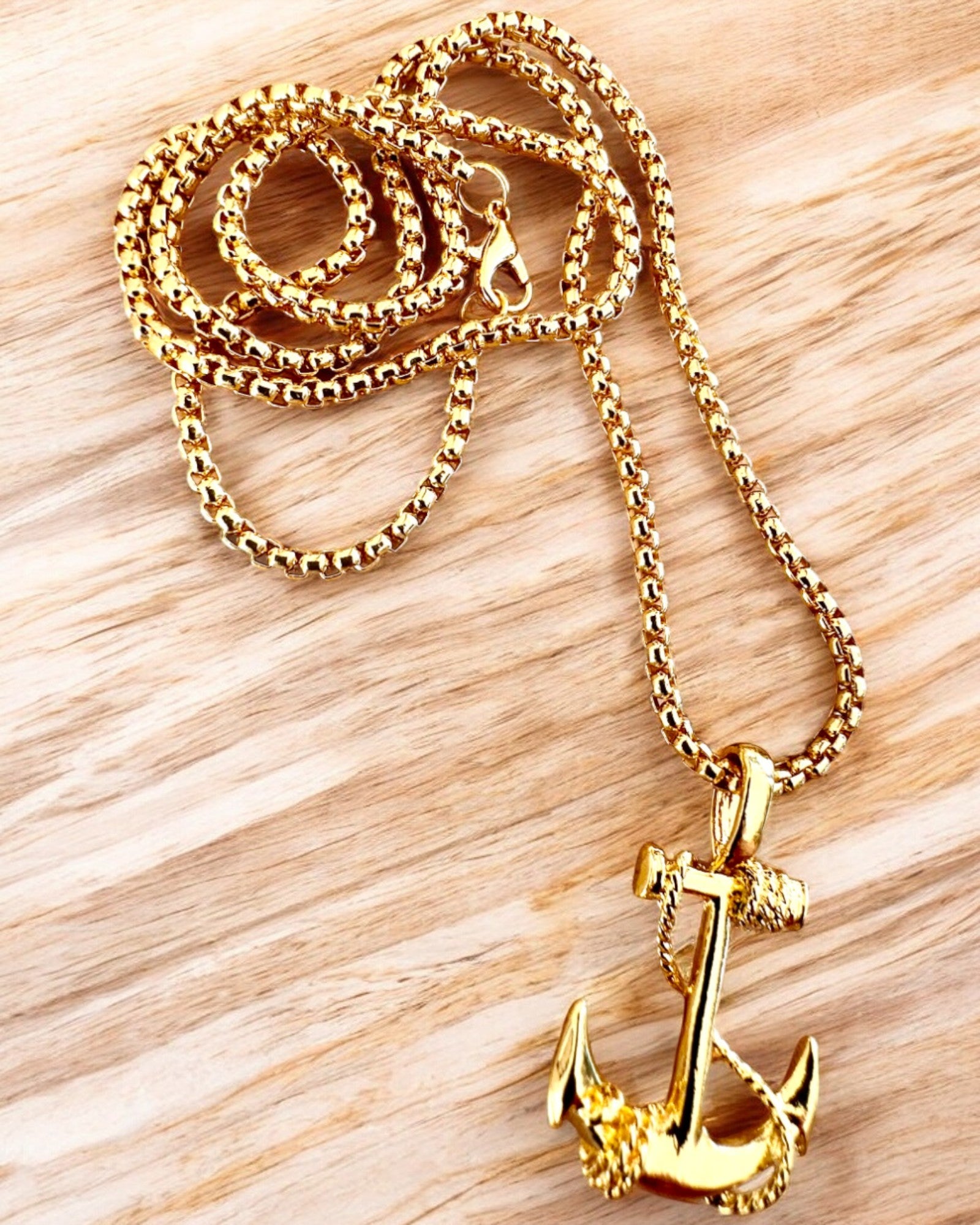 "Anchor of Determination - Marine Amulet", necklace, customizable with engraving for a gift, 3 variants to choose from
