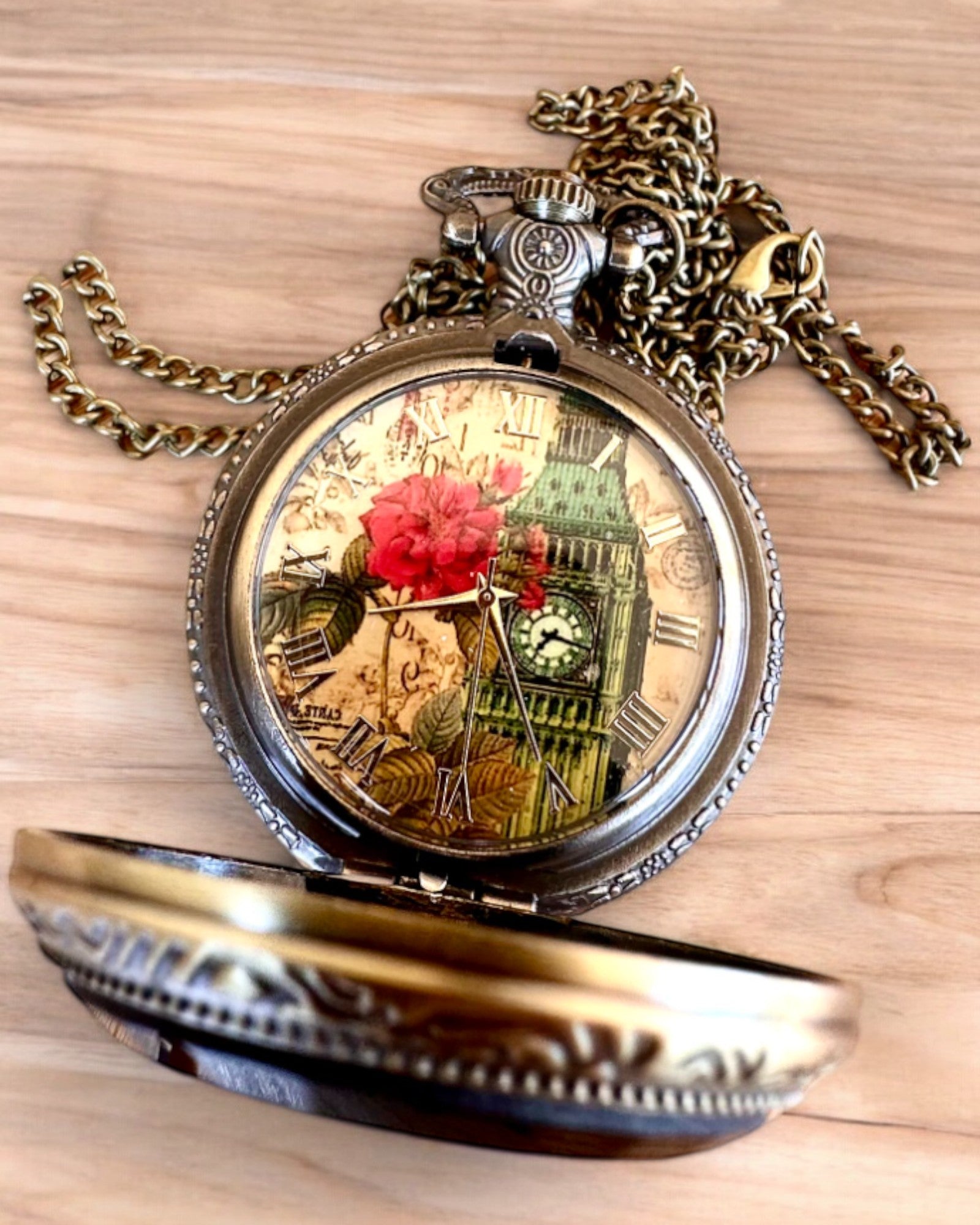 Pocket Watch "Vintage Charm" personalized with engraving for a gift