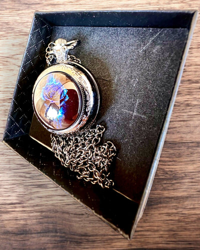 Pocket watch "Róża Mroku" - stainless steel, with engraving option for a gift