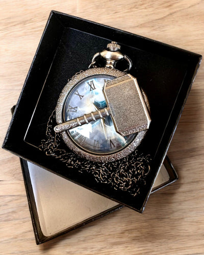 Time Hammer - Pocket Watch, customizable with engraving for a gift