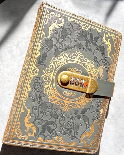 Exclusive Leather Notebook "Sekretnik" A5 with Combination Lock - personalization with engraving