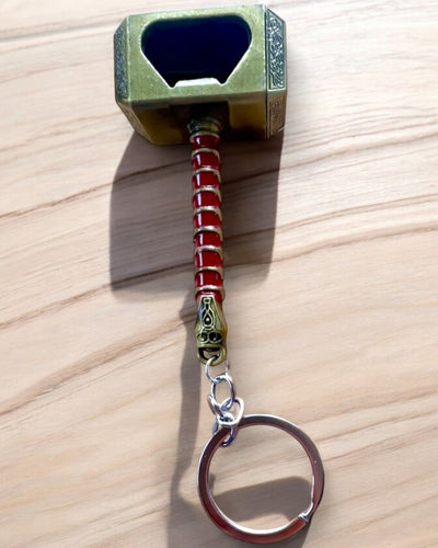 Viking Hammer - Keychain and Bottle Opener in One - Premium, Customizable with Engraving
