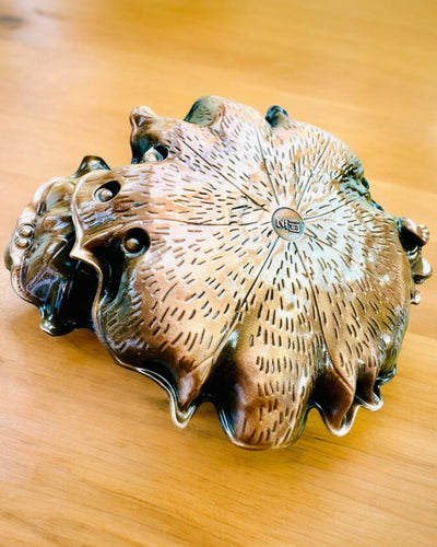 Elegant Metal Lotus Leaf Incense Holder - 4 variants to choose from, personalization with engraving available for a gift