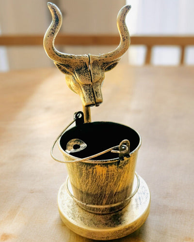 Stylish Metal Ashtray "Rustic Charm" 19-23 cm in height, 8 variants to choose from, engraving upon request