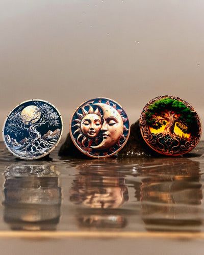 Pendant "Magic Circles of Nature" - personalization with engraving available. 3 variants to choose from.