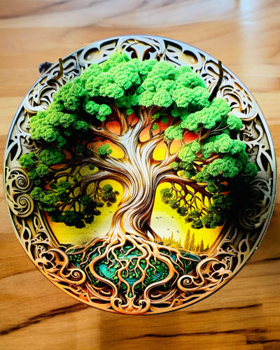 Pendant "Magic Circles of Nature" - personalization with engraving available. 3 variants to choose from.