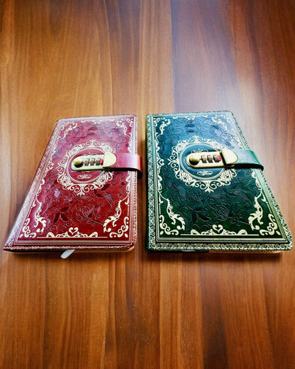 Exclusive Leather Notebook "Sekretnik" A5 with Combination Lock - personalization with engraving