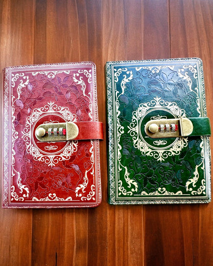 Exclusive Leather Notebook "Sekretnik" A5 with Combination Lock - personalization with engraving