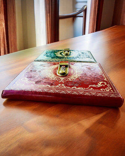 Exclusive Leather Notebook "Sekretnik" A5 with Combination Lock - personalization with engraving