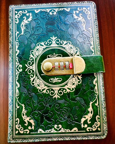 Exclusive Leather Notebook "Sekretnik" A5 with Combination Lock - personalization with engraving