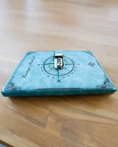 Secret A5 Vintage Notebook with Code Lock - Choose Your Style, Personalization with Engraving for a Gift