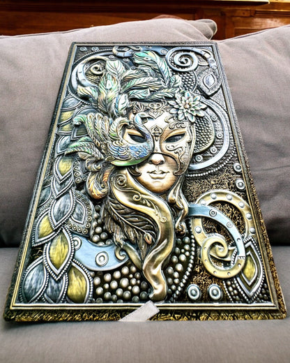 Artistic Notebook, "Masquerade" – A5, Personalization with Engraving for a Gift