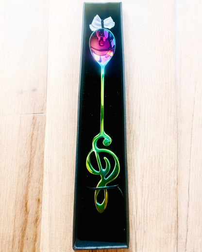 Elegant Spoon with Treble Clef – Personalized as a Gift, 2 Color Variants to Choose From