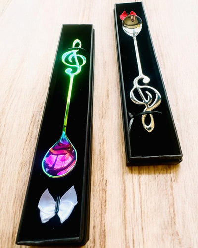 Elegant Spoon with Treble Clef – Personalized as a Gift, 2 Color Variants to Choose From